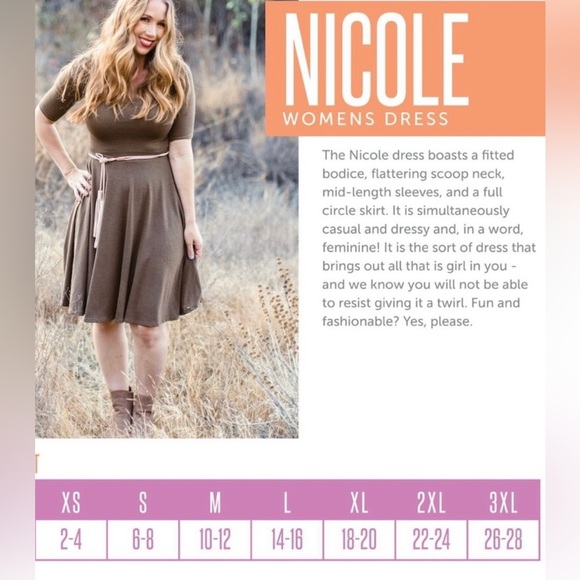NWT LuLaRoe Nicole Dress Size Small - Picture 14 of 14